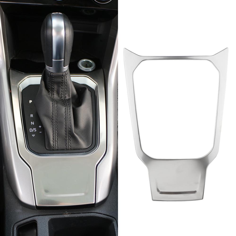 Stainless Steel Car Gear Shift Knob Panel Cover Sticker Trim for Volkswagen VW Troc T-Roc 2018 2019 2020 2021 AT LHD Accessories