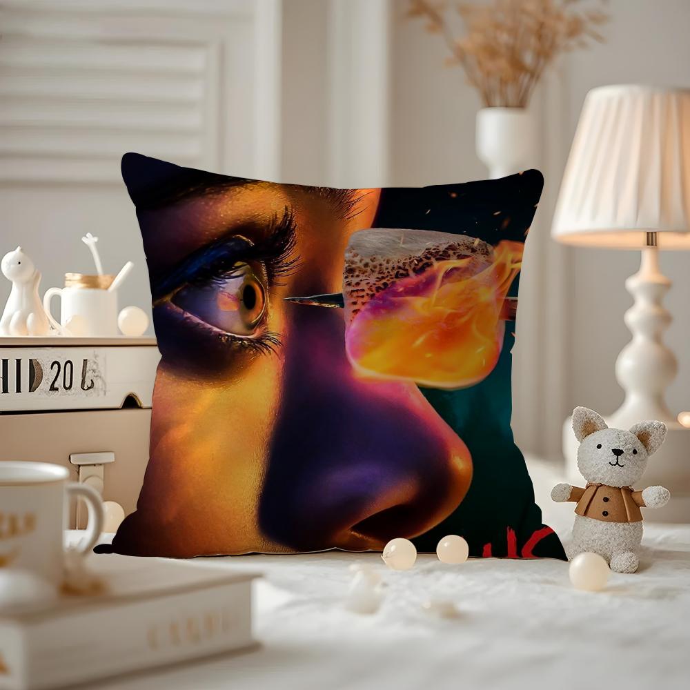 Американская история ужасов 1984 Наволочка с принтом узора Подушка для гостиной Дивана и Декора Спальни 12x12Inch