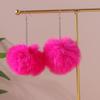 Colorful Fluffy Plush Pom Pom Earrings Soft Faux Rabbit Fur Ball Earrings for Women Girls Party Holiday Jewelry Gifts