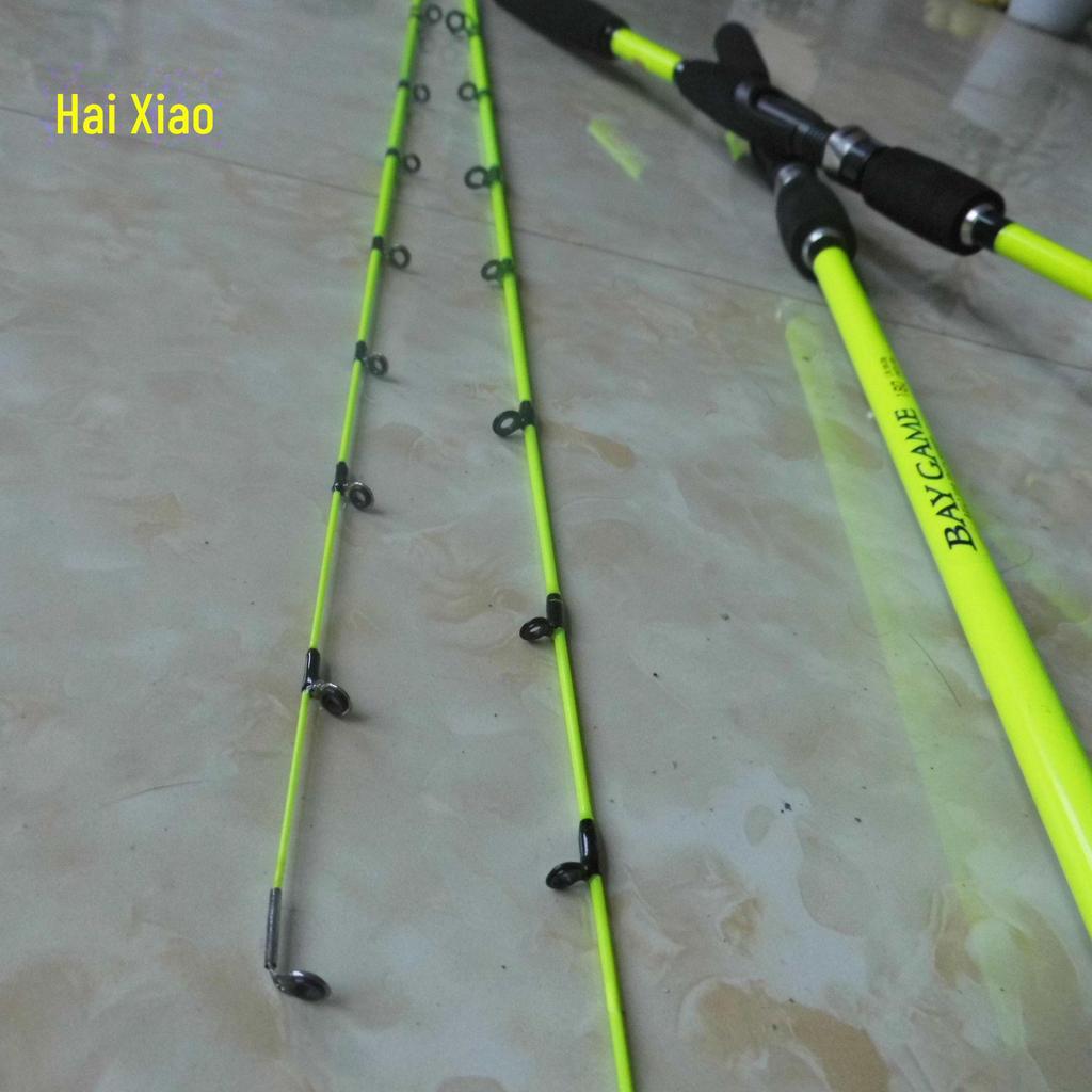 Fluorescent Yellow Soft Tail ML Adjustable Luya Fishing Rod 1.61.82.1 2.4 - Small Sea Raft Casting Rod