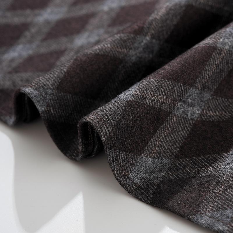 Women's High-Waist Woolen Plaid A-Line Skirt - Autumn/Winter 2025 Collection