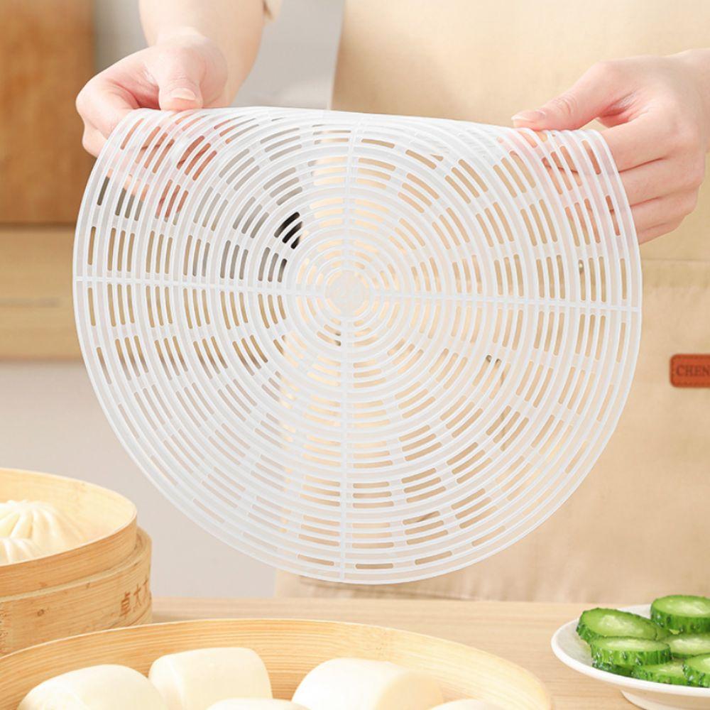 Reusable Silicone Steamer Mat Non-Stick Dim Sum Paper Round Steamer Liner Stuffed Bun