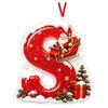 Christmas Acrylic Hanging Ornament, Red Snow Scene Letter Design, 2D Flat Decoration for Christmas Tree and Home Holiday Decor