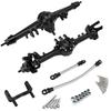 GLOBACT Aluminum Front & Rear Axles Set for 1/10 Axial SCX10 I II RC Crawler Car Upgrade Accessories
