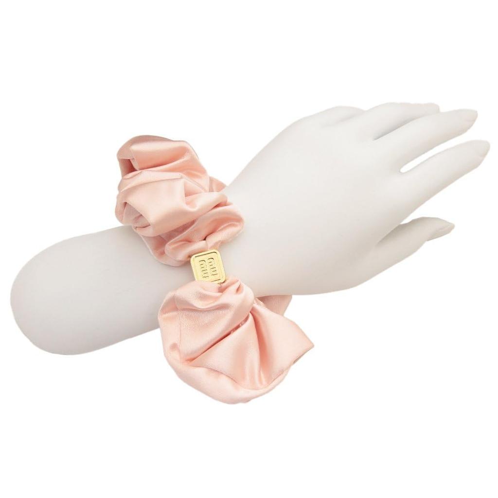 Miu Miu Hair Satin MIU MIU 5IF186 049 F0615 Accessory, Scrunchie, Pink, Women's, [Used]