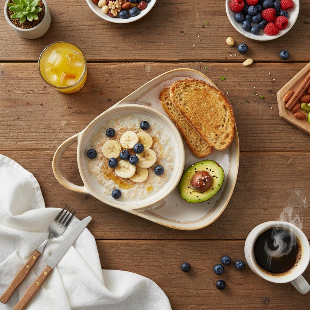 Soup and Sandwich Plate Retro Combo Ceramic Soup with Handle Stoneware Bowls for Dessert Fruit Salad