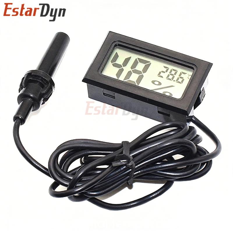 Cyfrowy termometr higrometr LCD Monitor temperatury i wilgotności w pomieszczeniach z dokładnością ±1% RH, Bateria w zestawie do domu, szklarni