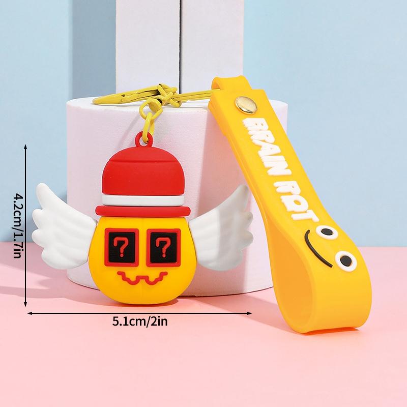 67 Keychains Cartoon Brainrot Keychain Hanging Ornament for Bags Party Favors Gift Six Seven Keyring Hanging Pendants