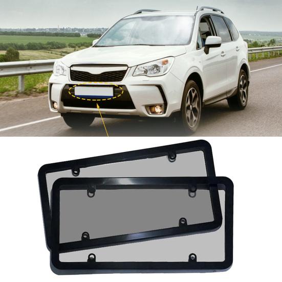 Transparent License Plate Holders with Screws UV Resistant Universal Fit Simple Installation License Plate Shielding Kit