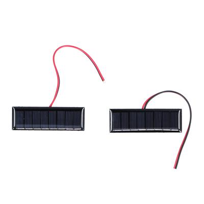2 Stück 0,2 W 4 V Solarmodul mit elektronischem Draht Polysilizium-Solarplatine für die Wissenschaft 75 x 25 mm