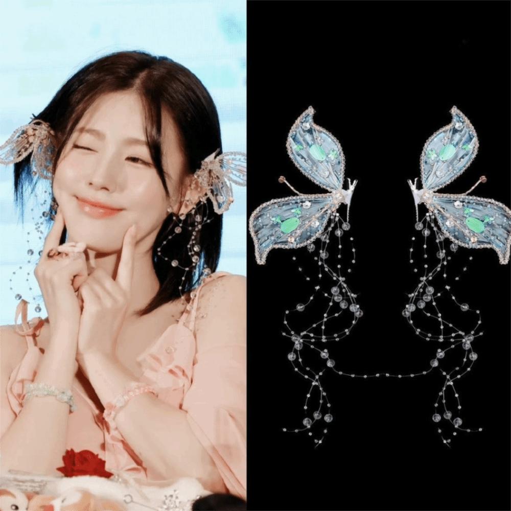 1Pair Fairy Wedding Bridal Headdress Bead Duckbill Clip Cute Tassel Hair Clip  Girl