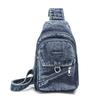 Denim Chest Bag Women's Crossbody Bag Large Capacity Shoulder Bag