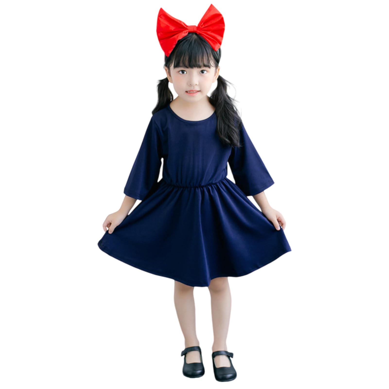 

Moerstar Kids Witch Costume for Girls, Halloween, Dress, Cute Costume, Includes Headband, Hair Accessory, and Bag, Perfect for Events, School