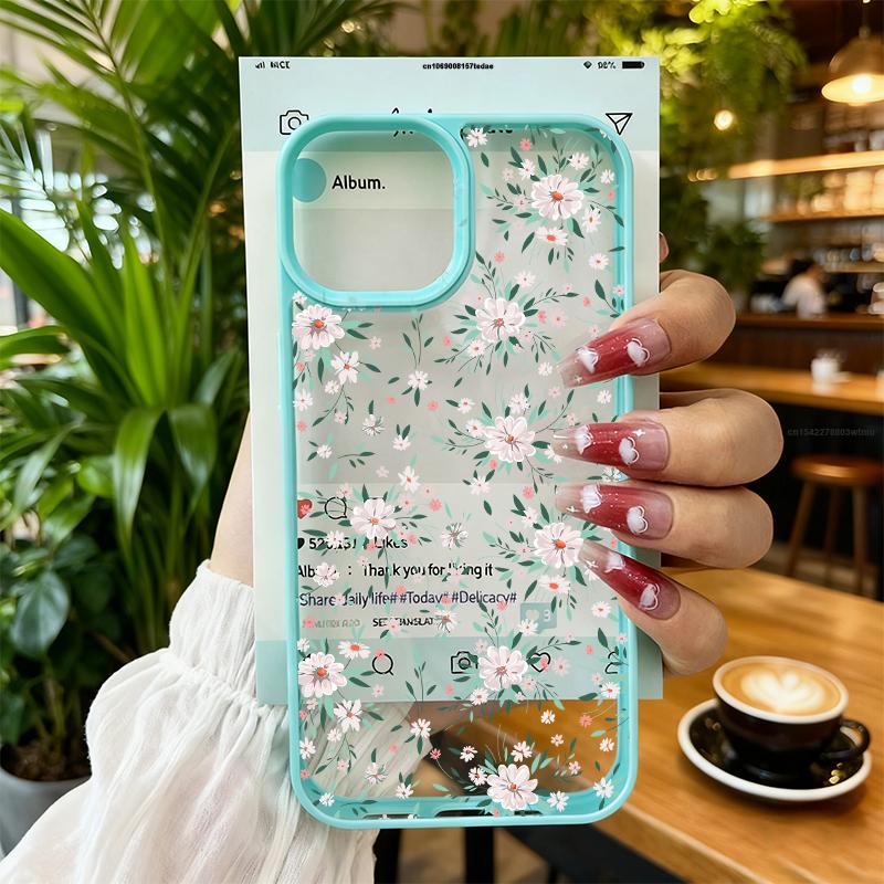 Gentle Beautiful Pink Flowers Case for iPhone 17 16 15 14 13 Pro Max Plus Air X XR 7 8 SE 20 Shockproof Protective Phone Cover