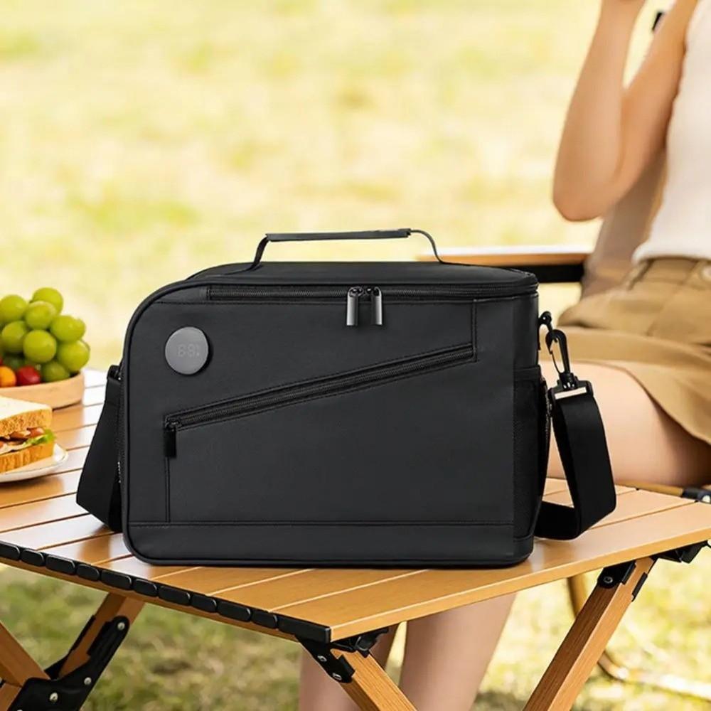 with Temperature Display Cooler Bag Large Capacity Insulated Lunch Bag Travel