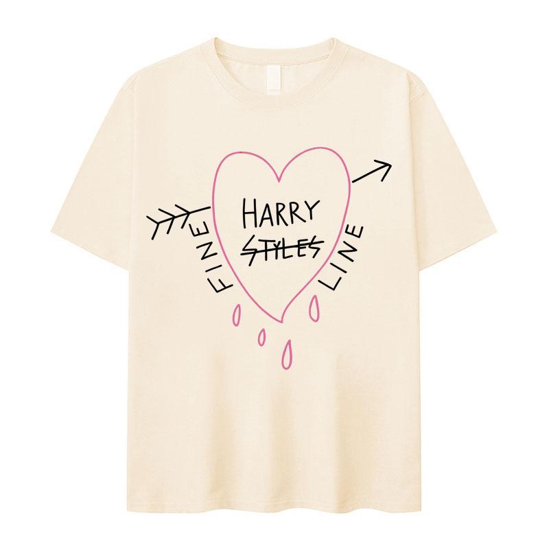 

Singer Harry Styles Fashion Happy Fine Line Print 2026 T Shrits Casual T Shirt Mens Womens Loose Oversized Short Sleeve Tshirt S