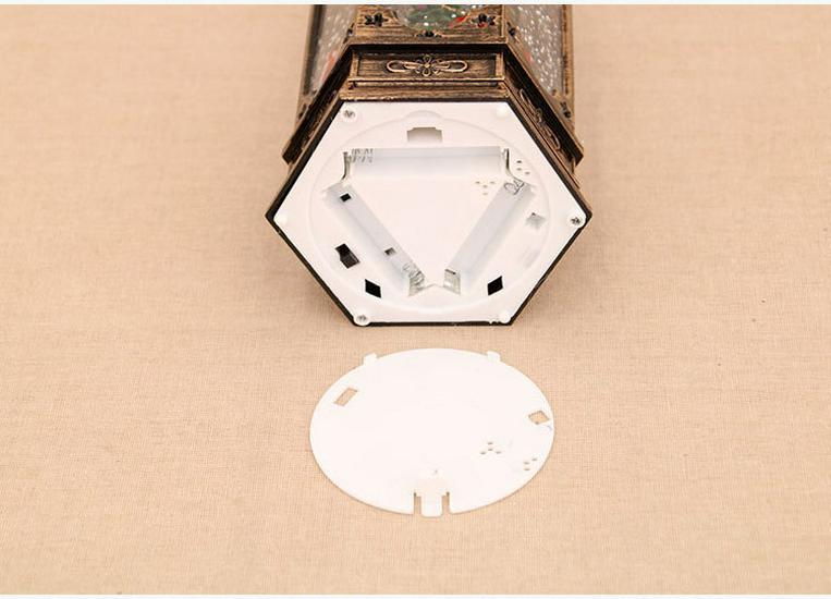 Rotating Christmas Music Lantern with Hotel Lighting and Oil Lamp Design