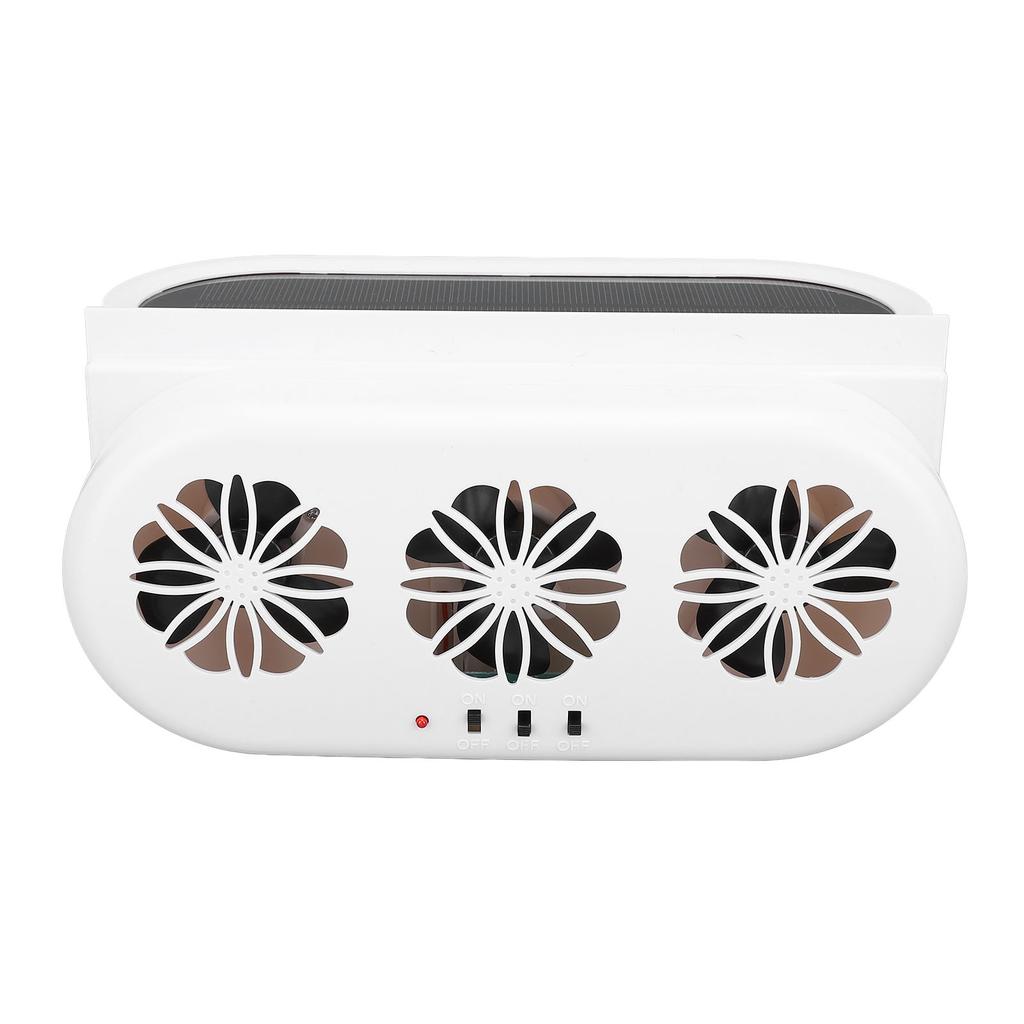 Solar Powered Car Exhaust Fan 5000RPM Circulation Vehicle Cooling Vent Fan with USB Interface