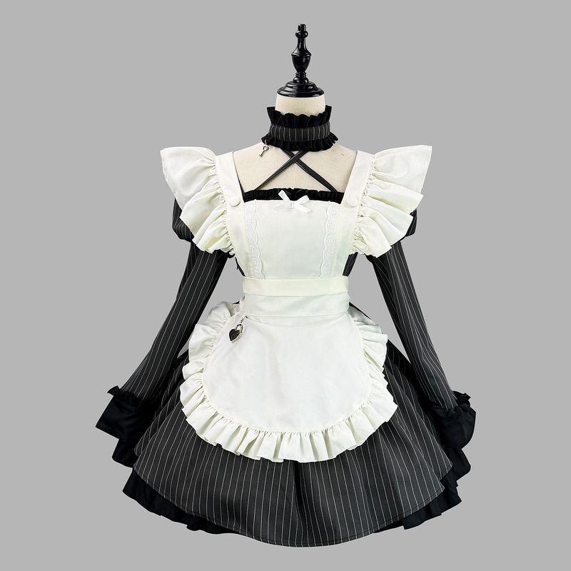 100kg Gothic New Year Christmas Foreign Trade Plus Size Women s Lolita Maid Dress Foreign Trade Plus Size Black M