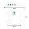 2025 Nowe 4/8 szt. Do Skoda Octavia Fabia Superb Karoq Naklejka na klamkę drzwi samochodowych Naklejki Ochronne Racing Sport Folia na miskę drzwi Akcesoria