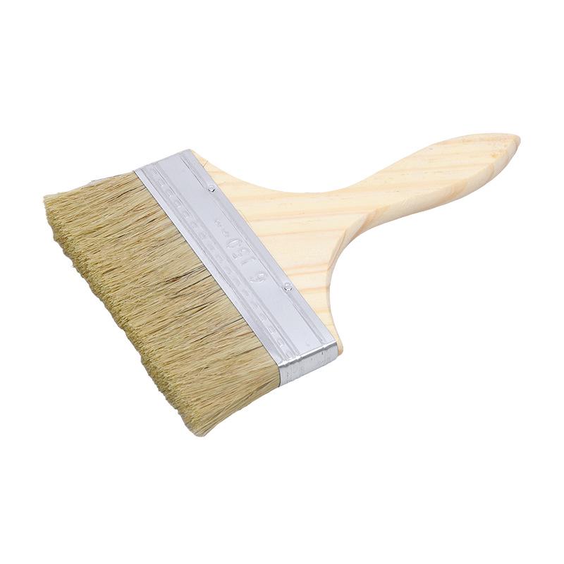 Thick Bristle Paint Brush with Wooden Handle for Cleaning & Barbecue