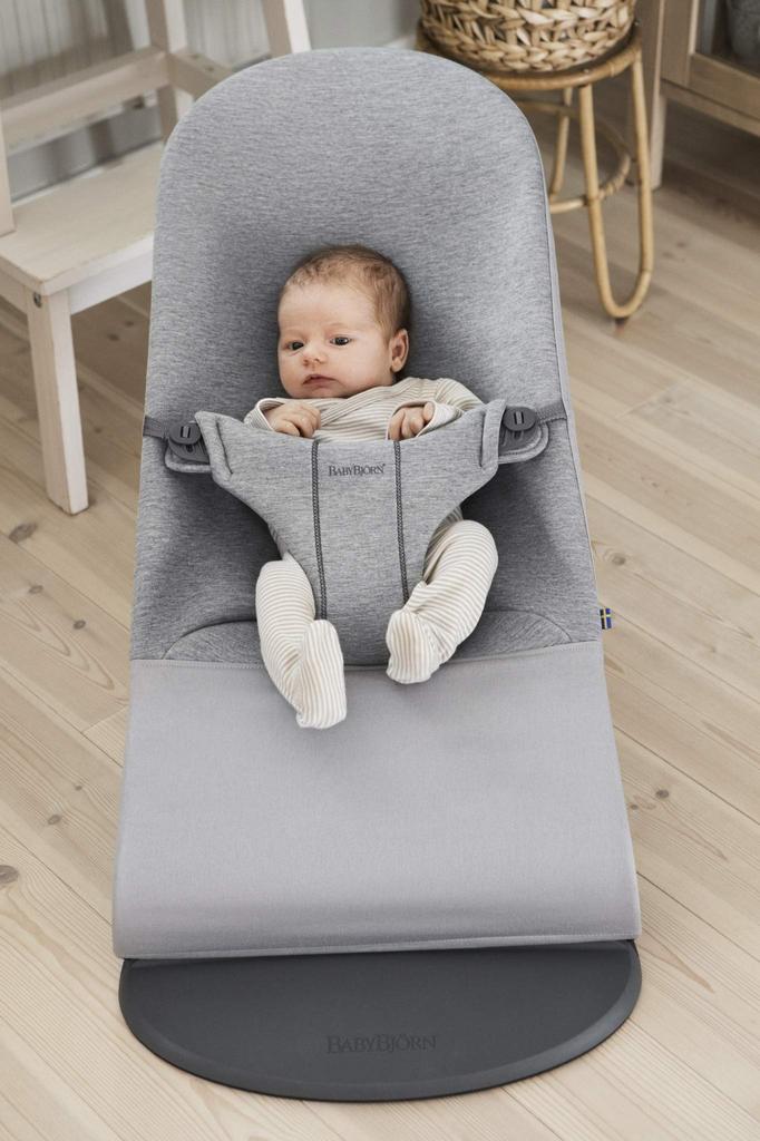 BabyBjorn Bliss 3D Jersey Light for Babies 1 Month and Up Japanese Product Bouncer, Gray, (Authentic Guarantee)