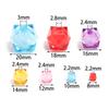 20-200pcs 8/10/12/14/16/18/20mm Polygonal Acrylic Transparent Colored Cut Beads Loose Spacer Beads For DIY Craft Jewelry Making