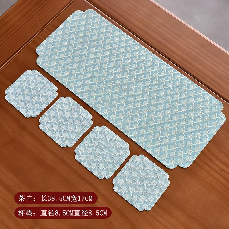 Chinese Style Tea Towel Vintage Coaster Table Mats for Tea Drink Heat Insulation Anti-slip Placemats Home Decoration Accessories