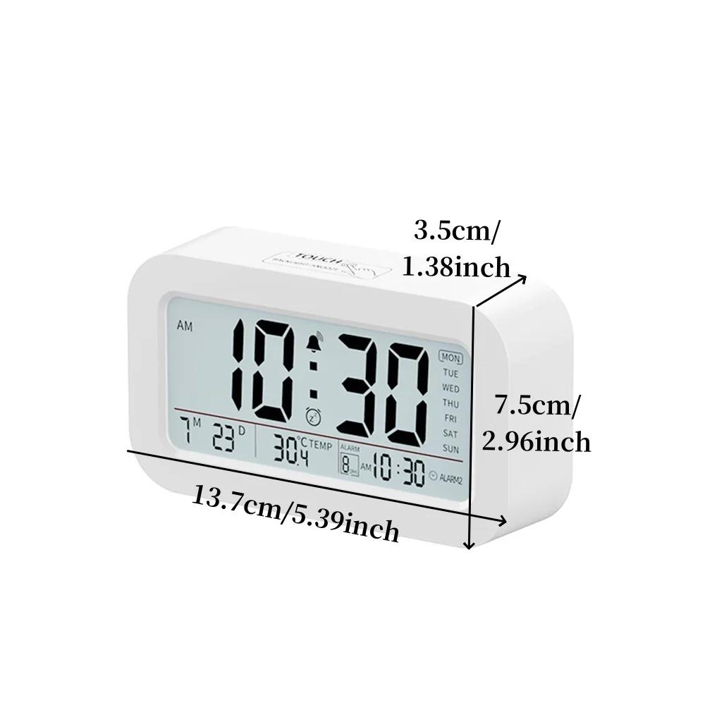 Smart digital LED alarm clock for students with silent backlightelectronic clock with night vision function 12/24H digital clock