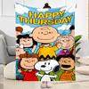 Peanuts Characters Panels Blanket Durable Comfort Perfect for Seaside Chair Sofa All-Season Use Modern Style Birthday Christmas Gift Blanket
