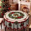Christmas Red Dining Table Cloth, Waterproof Leave-In, Snowflake Decoration, Rectangular Fabric Coffee Table Cloth, Tabletop Cover Cloth