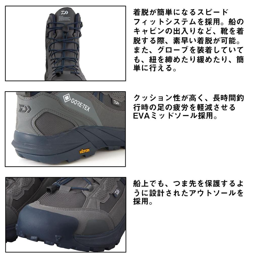 Daiwa Boat Shoes 24DS-3301G-ID Gray 26.5 Cm