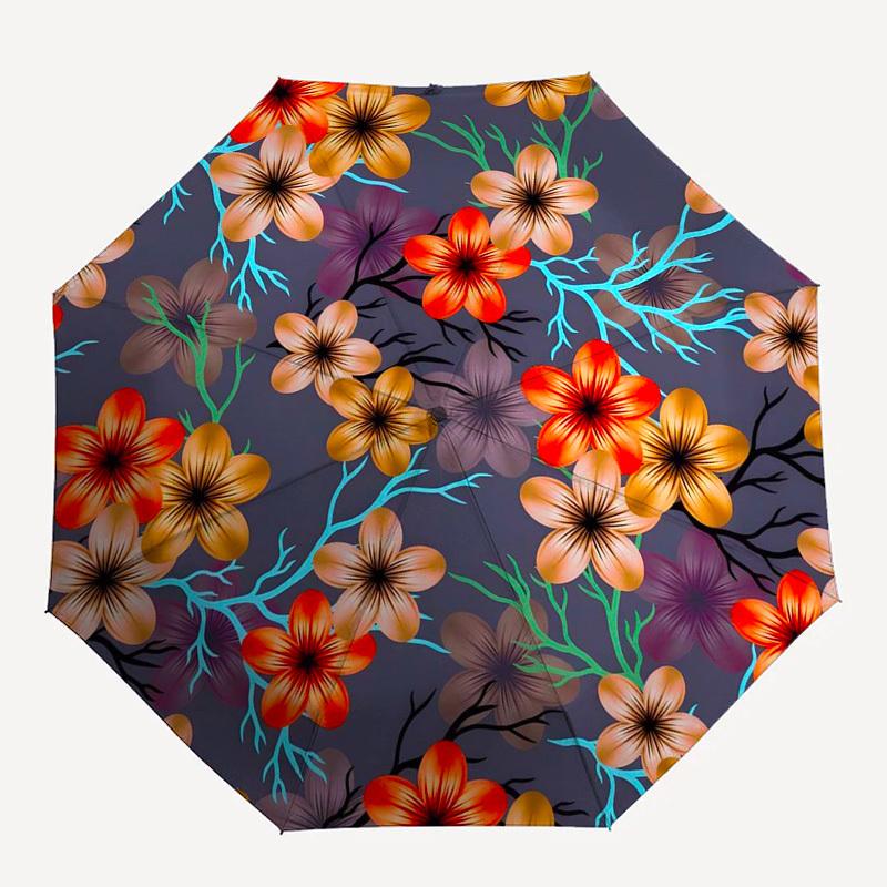 1pc Floral Pattern Design Umbrella with Plastic Handle,Suitable for All Seasons Umbrellaptys26021