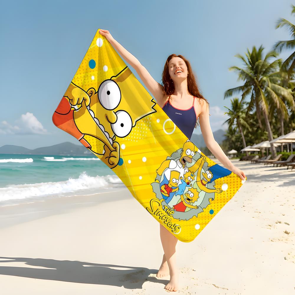 Cartoon T-The S-Simpsons Towel Beach Blanket Towel For Travel Gym Shower Luxury Lightweight Camping Pool hot