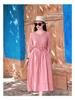 2026 Summer Cotton Linen V-Neck Artistic Long Dress for Women