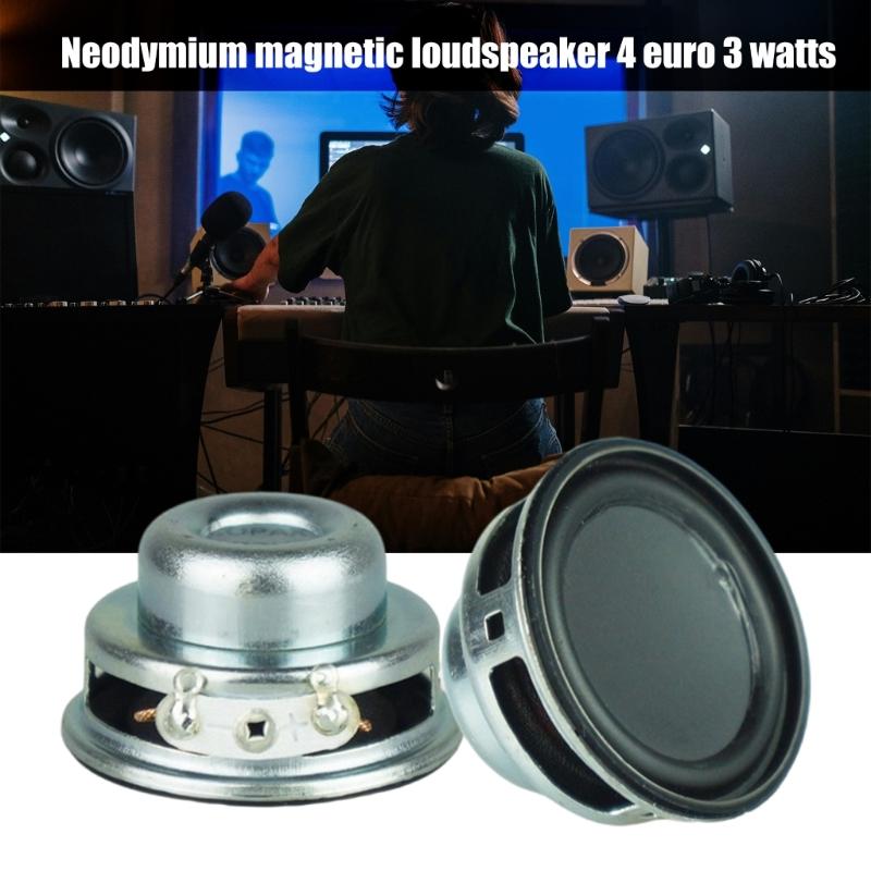 2Pcs 36mm 4Ohm 3W Full Ranges Speakers Stereo Woofer Loudspeaker Round Shape Replacement Loudspeaker Magnetic Speakers