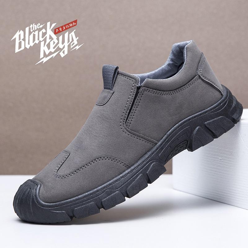 

Men s shoes one-pedal labor insurance shoes thick-soled wear-resistant walking shoes low-top non-slip outdoor tooling shoes men 44 серый