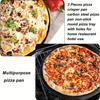 1Pcs Pizza Pans For Oven Round Pizza Pan With Holes Pizza Tray For Oven Baking Carbon Steel Pizza Oven Accessories Kitchen Tools