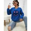 Leopard Print Happy Face Love Printed Sweatshirt Women's Hoodie Autumn Shirt Street All-match Women's Pullover