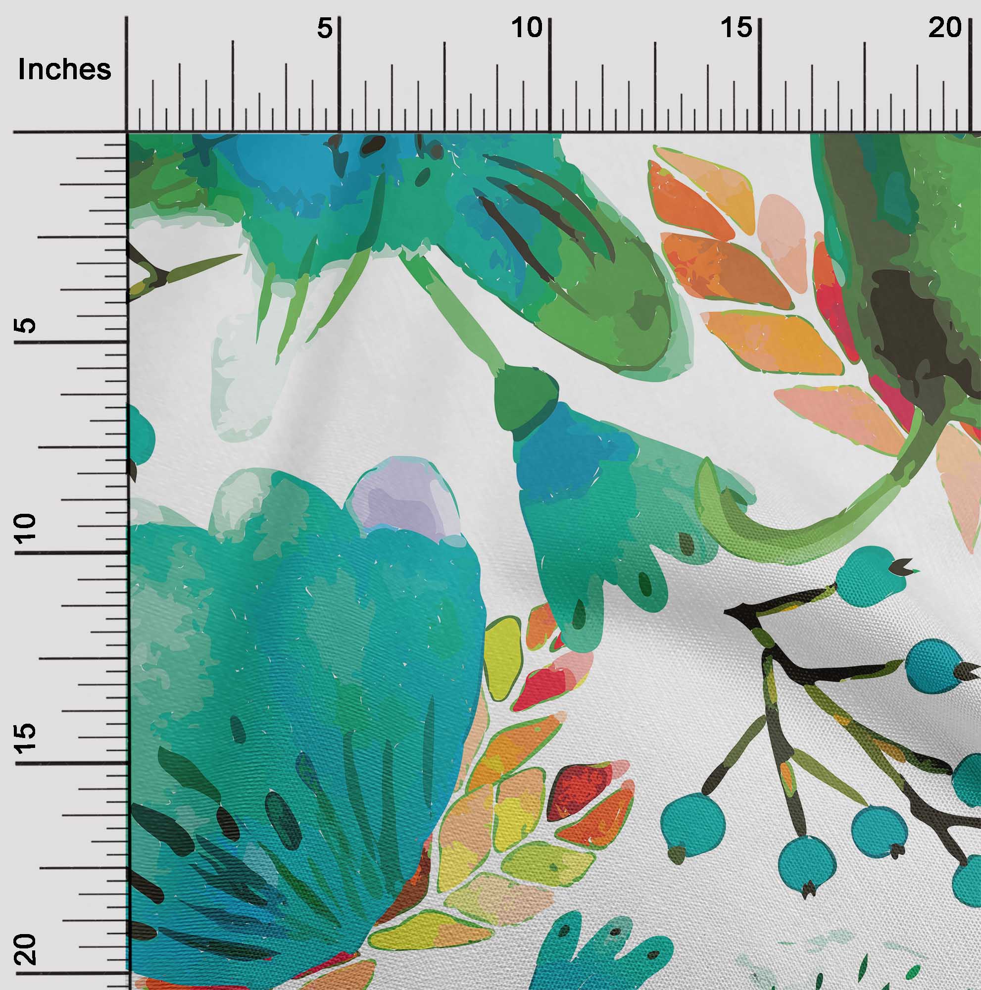 

OneOone Cotton Flex Світло-оливкова тканина з квітковим малюнком для шиття Тканина з принтом у дворі 40 дюймів 42 Inch Wide - Viscose Chiffon білий