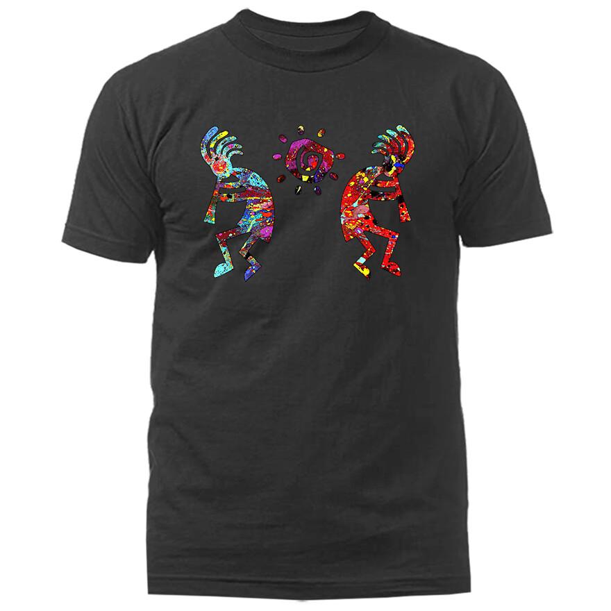 Southwest Dancing Kokopelli Native American Tshirt Unisex T-Shirt XL