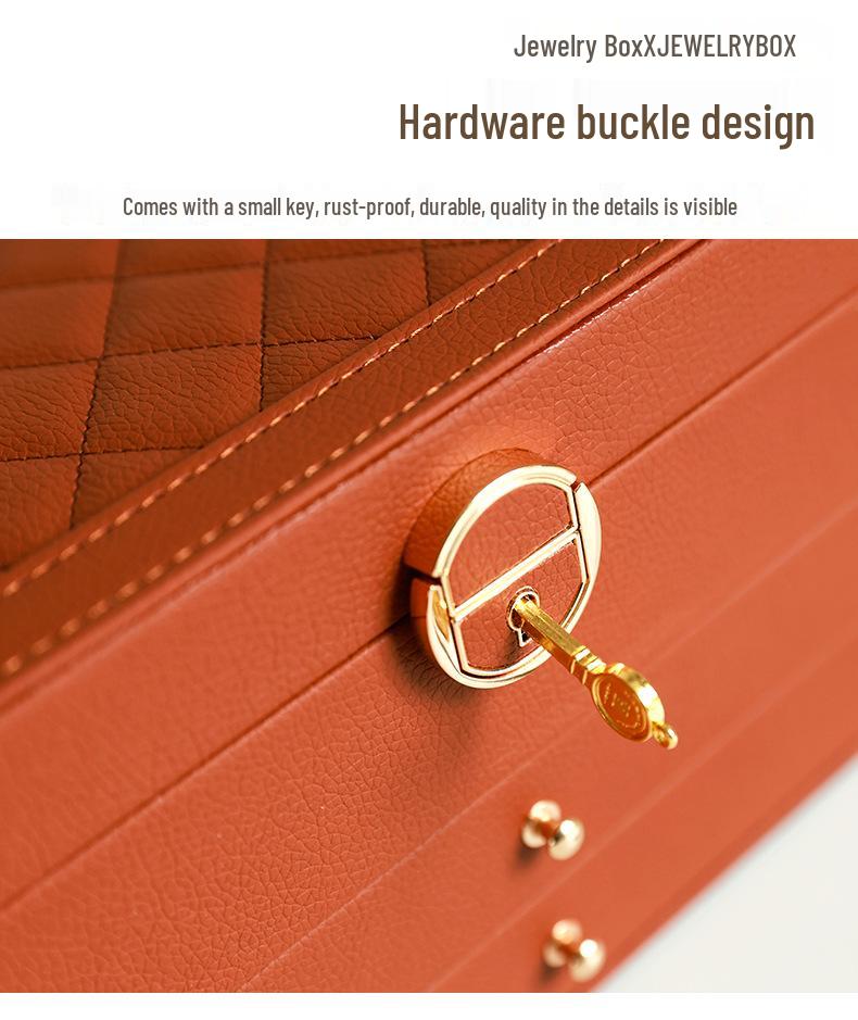 Locked Multi-Layer Jewelry Organizer: Anti-Oxidation Storage for Earrings, Necklaces, and Rings