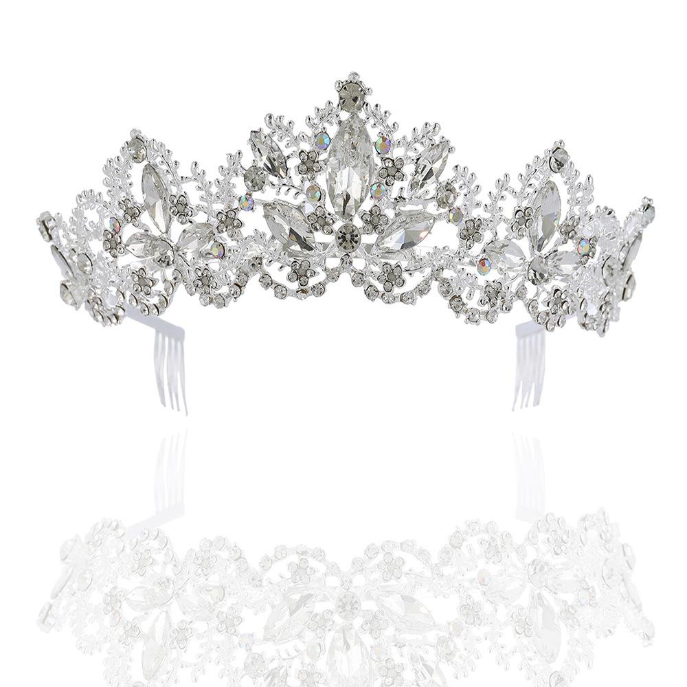 

New Bridal Headwear Baroque Exquisite Crown Bride Light Gold Crown Wedding Accessories Crown Hair Accessories