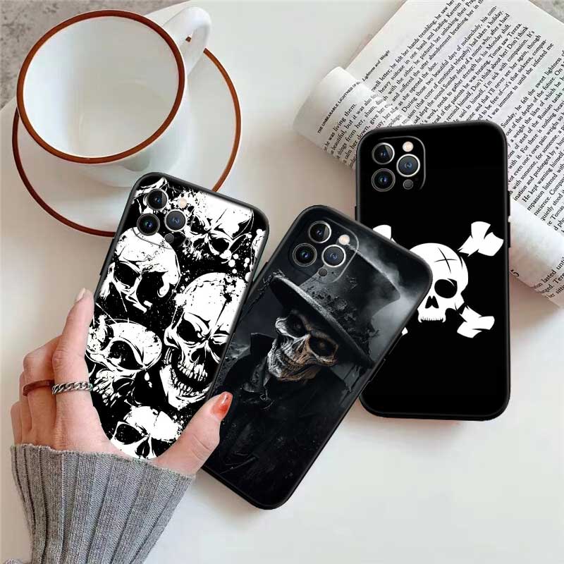 NH31 Horror Skeleton Skull New High-End Shell Phone Case for Redmi Note 13 14 Pro+ Plus A3 A3X 13X 13C 13R 14S 14C 14R