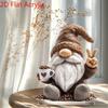 Adorable 2D Enchanting Gnome Ornament: Perfect For Home/Office Decoration, Great Gift For Christmas, Halloween, Easter