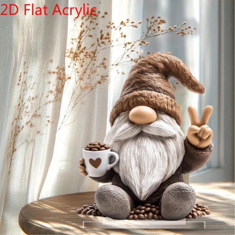 Adorable 2D Enchanting Gnome Ornament: Perfect For Home/Office Decoration, Great Gift For Christmas, Halloween, Easter