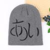 Design Sweet Cool Niche Knitted Hat Autumn and Winter Inkjet Basic Alphabet Spice Girl YK Cold Hat Stylish Street Trendy Girl