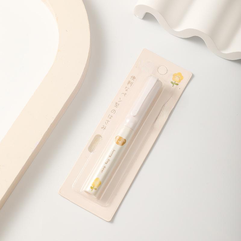 Mini hopfällbar sax Enkelhet Söt tecknad björn Kanin Brevpappersaxar Söt liten bärbar pennstilsax