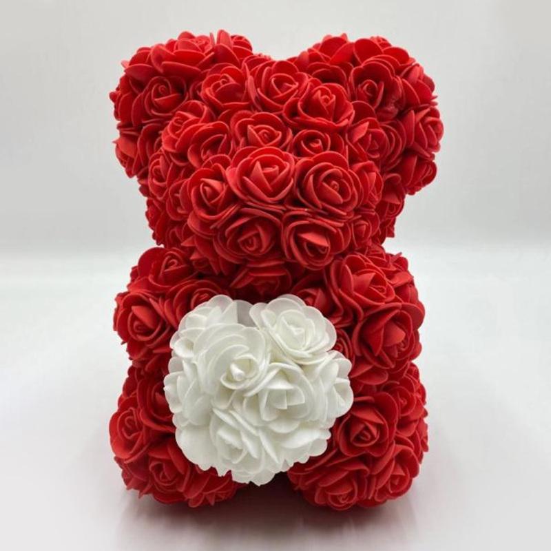 Kreative künstliche ewige Blume Valentinstag Liebe Rose Bär Weihnachtsgeschenk