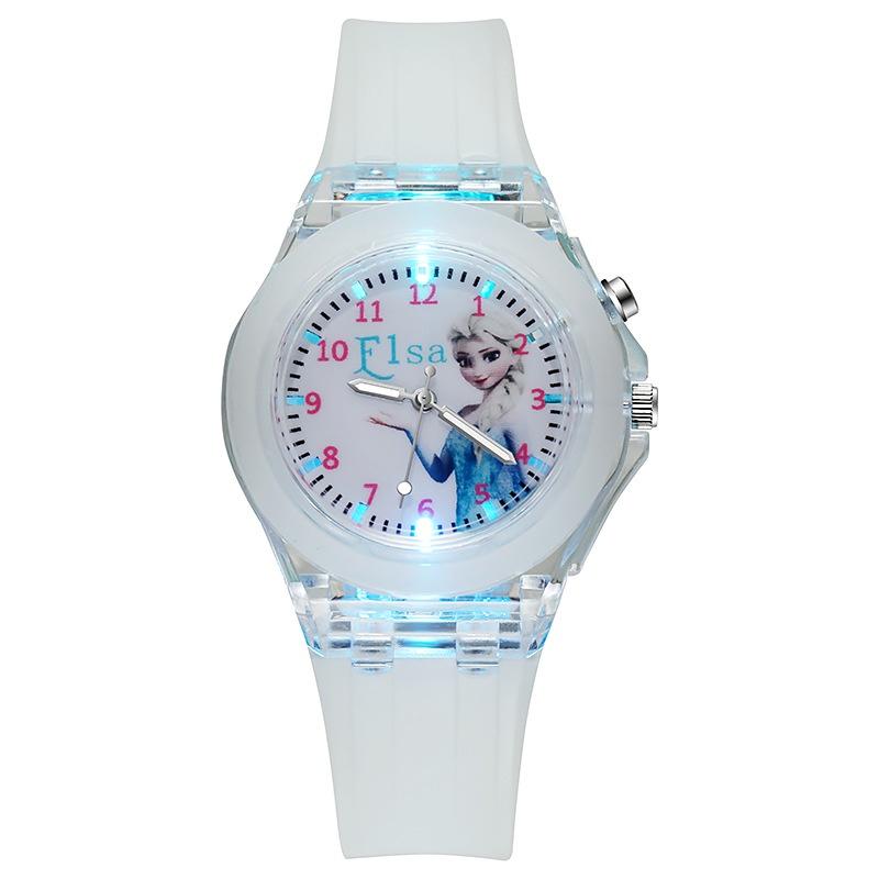 Popular Cartoon Led Silicone Kids Watch Girls' Night Light Glow Watch Wholesale